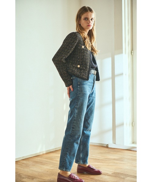 Estella.K(エステラケー)の「Kelly Tweed Jacket ブレードトリムスパークリングジャケット(ノーカラージャケット・レディース・ホワイト系その他/ブラック系その他・FREE)」の10枚目の写真