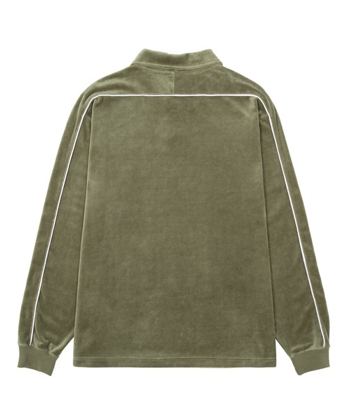 HUF（ハフ）の「H DOT VELOUR POLO（ポロシャツ・メンズ・ブラック/グリーン系その他・S/M/L/XL）」の6枚目の写真