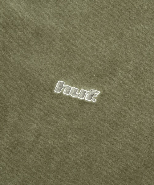 HUF（ハフ）の「H DOT VELOUR POLO（ポロシャツ・メンズ・ブラック/グリーン系その他・S/M/L/XL）」の4枚目の写真