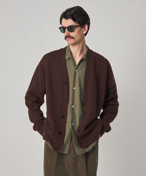 Steven Alan(スティーブンアラン)の「<SKOOKUM × Steven Alan> LETTERED CARDIGAN/カーディガン(カーディガン/ボレロ・メンズ・ダークブラウン/ブラック・M/L)」の6枚目の写真