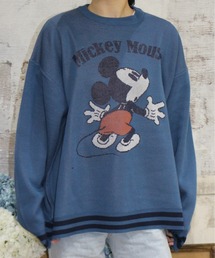 【DISNEY/ディズニー】ミッキーマウス ジャガードクルーネックニット