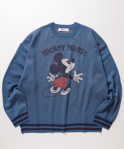 Disney(ディズニー)の「【DISNEY/ディズニー】ミッキーマウス ジャガードクルーネックニット(ニット/セーター・レディース・スミクロ/ベージュ/グレー/ブルー・MEDIUM/LARGE)」の16枚目の写真