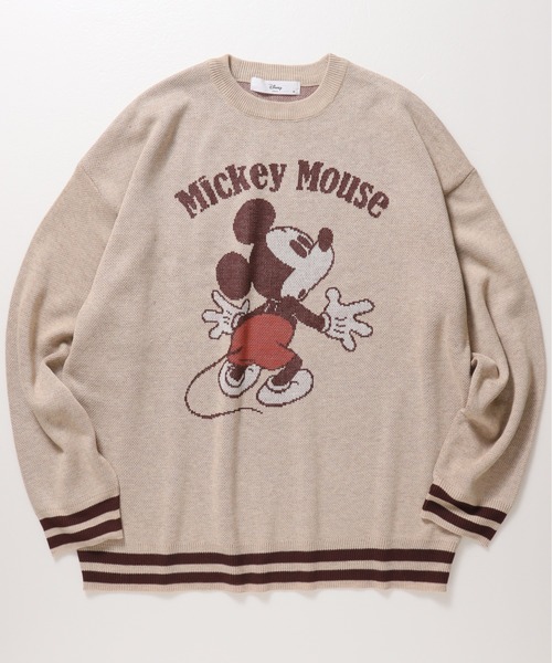 Disney(ディズニー)の「【DISNEY/ディズニー】ミッキーマウス ジャガードクルーネックニット(ニット/セーター・レディース・スミクロ/ベージュ/グレー/ブルー・MEDIUM/LARGE)」の18枚目の写真