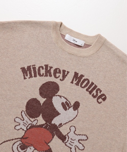 Disney(ディズニー)の「【DISNEY/ディズニー】ミッキーマウス ジャガードクルーネックニット(ニット/セーター・レディース・スミクロ/ベージュ/グレー/ブルー・MEDIUM/LARGE)」の14枚目の写真