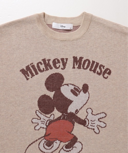 Disney(ディズニー)の「【DISNEY/ディズニー】ミッキーマウス ジャガードクルーネックニット(ニット/セーター・レディース・スミクロ/ベージュ/グレー/ブルー・MEDIUM/LARGE)」の13枚目の写真