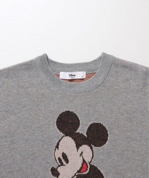 Disney(ディズニー)の「【DISNEY/ディズニー】ミッキーマウス ジャガードクルーネックニット(ニット/セーター・レディース・スミクロ/ベージュ/グレー/ブルー・MEDIUM/LARGE)」の9枚目の写真