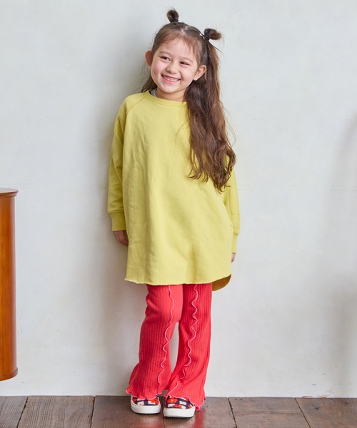 MARKEY'S（マーキーズ）の「ピグメントラグランワンピース（ワンピース・キッズ・チャコール/イエロー/ピンク・90/100/110/120/130/140/150）」の3枚目の写真