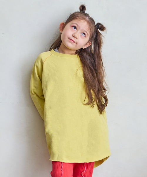 MARKEY'S（マーキーズ）の「ピグメントラグランワンピース（ワンピース・キッズ・チャコール/イエロー/ピンク・90/100/110/120/130/140/150）」の6枚目の写真