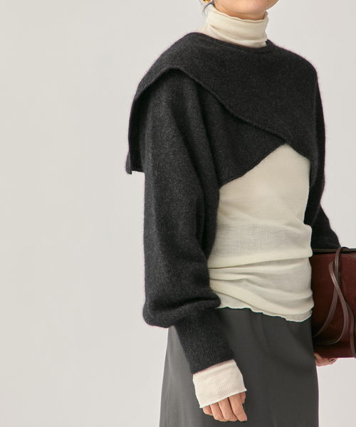 セール】ENRICA エンリカ SLEEVE CAPE ニット KNIT245（ニット