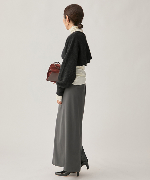 enrica(エンリカ)の「ENRICA エンリカ SLEEVE CAPE ニット KNIT245(ニット/セーター・レディース・チャコールグレー/ライトグレー・FREE)」の8枚目の写真