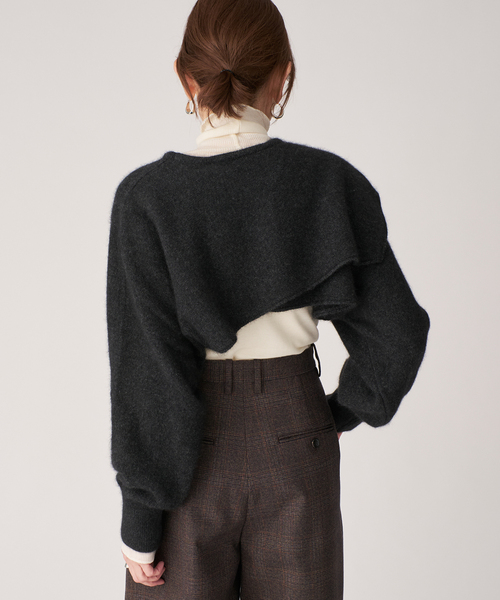 enrica(エンリカ)の「ENRICA エンリカ SLEEVE CAPE ニット KNIT245(ニット/セーター・レディース・チャコールグレー/ライトグレー・FREE)」の11枚目の写真