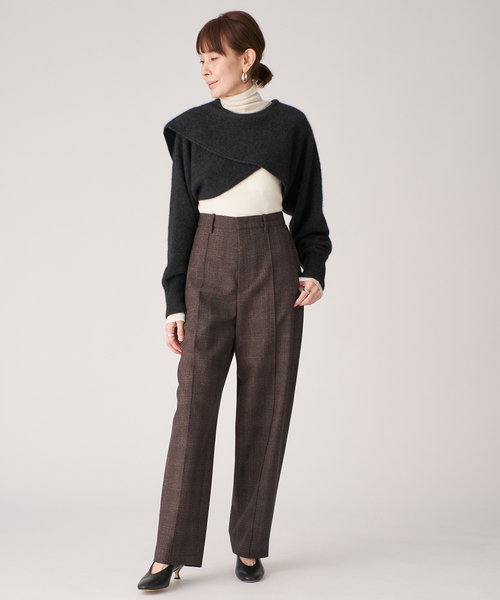 enrica(エンリカ)の「ENRICA エンリカ SLEEVE CAPE ニット KNIT245(ニット/セーター・レディース・チャコールグレー/ライトグレー・FREE)」の12枚目の写真