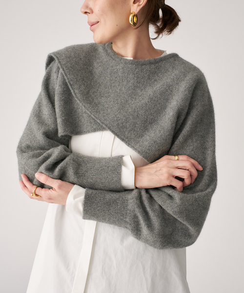 セール】ENRICA エンリカ SLEEVE CAPE ニット KNIT245（ニット