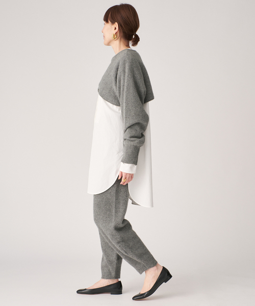 enrica(エンリカ)の「ENRICA エンリカ SLEEVE CAPE ニット KNIT245(ニット/セーター・レディース・チャコールグレー/ライトグレー・FREE)」の18枚目の写真