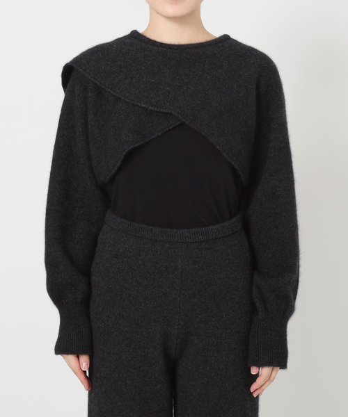 enrica(エンリカ)の「ENRICA エンリカ SLEEVE CAPE ニット KNIT245(ニット/セーター・レディース・チャコールグレー/ライトグレー・FREE)」の20枚目の写真