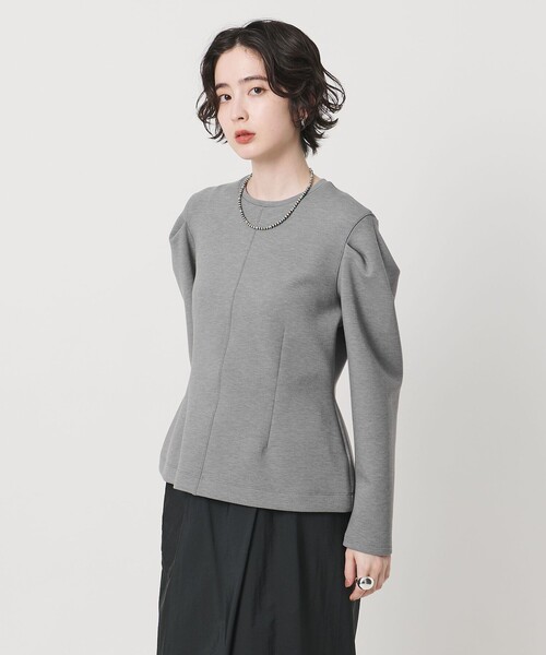 UNITED ARROWS（ユナイテッドアローズ）の「コンスト シェイプ スウェット ‐ウォッシャブル‐（Tシャツ/カットソー・レディース・ホワイト/グレー系/ネイビー・FREE）」の2枚目の写真