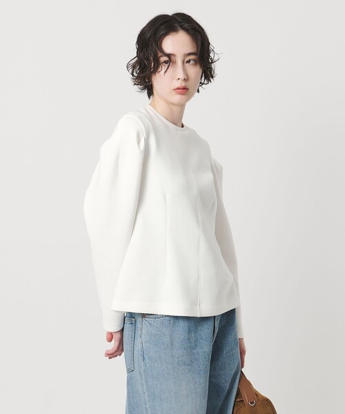 UNITED ARROWS（ユナイテッドアローズ）の「コンスト シェイプ スウェット ‐ウォッシャブル‐（Tシャツ/カットソー・レディース・ホワイト/グレー系/ネイビー・FREE）」の6枚目の写真