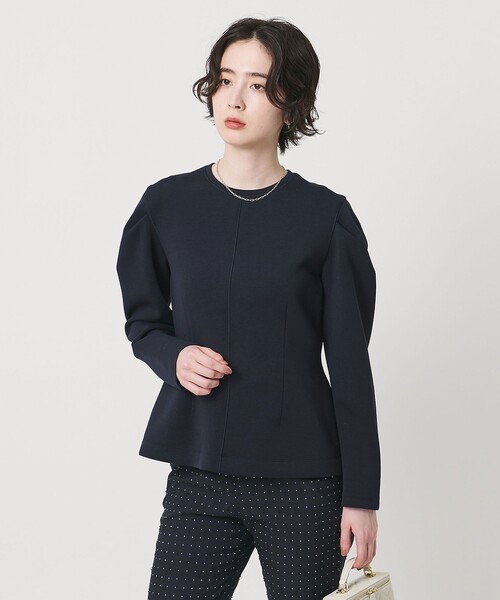 UNITED ARROWS（ユナイテッドアローズ）の「コンスト シェイプ スウェット ‐ウォッシャブル‐（Tシャツ/カットソー・レディース・ホワイト/グレー系/ネイビー・FREE）」の8枚目の写真
