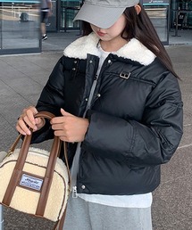 GLAMOROUS JANE（グラマラスジェーン）の「衿ボア中綿ブルゾン（ダウンジャケット/コート）」