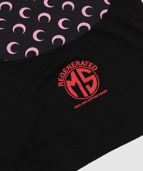 MARINE SERRE(マリーン・セル)の「REGENERATED GRAPHIC JERSEY BABY FIT T-SHIRT(Tシャツ/カットソー・レディース・ブラック系その他/ホワイト系その他・S/XS)」の10枚目の写真