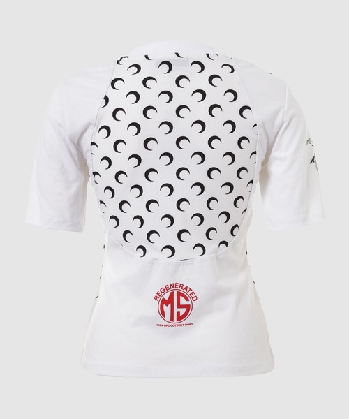 MARINE SERRE(マリーン・セル)の「REGENERATED GRAPHIC JERSEY BABY FIT T-SHIRT(Tシャツ/カットソー・レディース・ブラック系その他/ホワイト系その他・S/XS)」の13枚目の写真