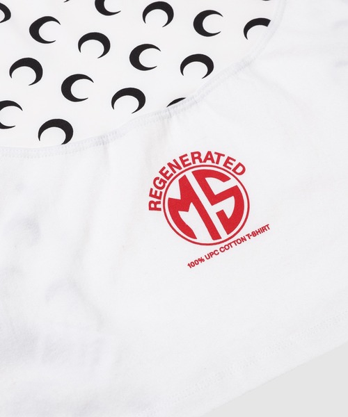MARINE SERRE(マリーン・セル)の「REGENERATED GRAPHIC JERSEY BABY FIT T-SHIRT(Tシャツ/カットソー・レディース・ブラック系その他/ホワイト系その他・S/XS)」の15枚目の写真