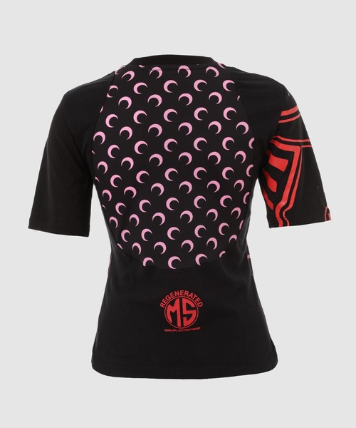 MARINE SERRE(マリーン・セル)の「REGENERATED GRAPHIC JERSEY BABY FIT T-SHIRT(Tシャツ/カットソー・レディース・ブラック系その他/ホワイト系その他・S/XS)」の18枚目の写真