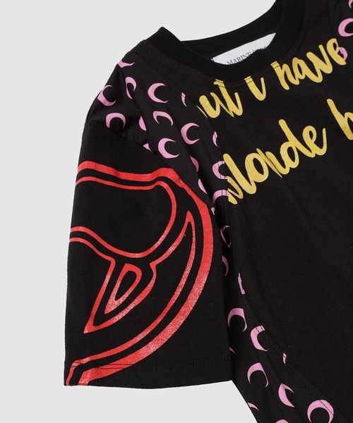 MARINE SERRE(マリーン・セル)の「REGENERATED GRAPHIC JERSEY BABY FIT T-SHIRT(Tシャツ/カットソー・レディース・ブラック系その他/ホワイト系その他・S/XS)」の19枚目の写真