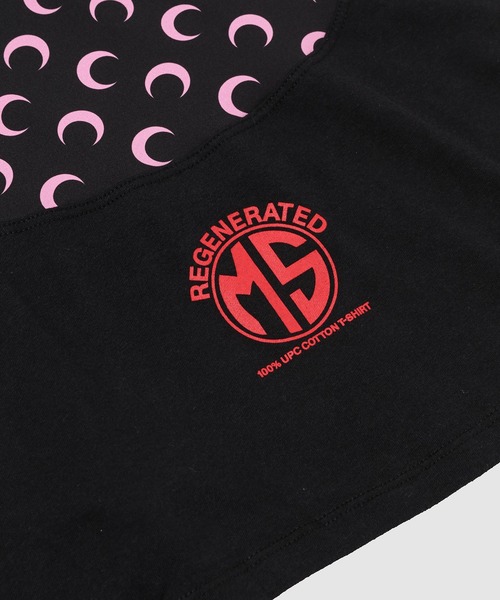 MARINE SERRE(マリーン・セル)の「REGENERATED GRAPHIC JERSEY BABY FIT T-SHIRT(Tシャツ/カットソー・レディース・ブラック系その他/ホワイト系その他・S/XS)」の21枚目の写真
