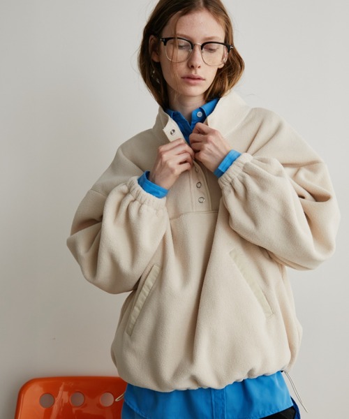 Auntie Rosa Holiday（アンティローザホリデー）の「フリーススタンドプルオーバー（その他トップス・レディース・アイボリー/ネイビー/チャコールグレー・FREE）」の6枚目の写真