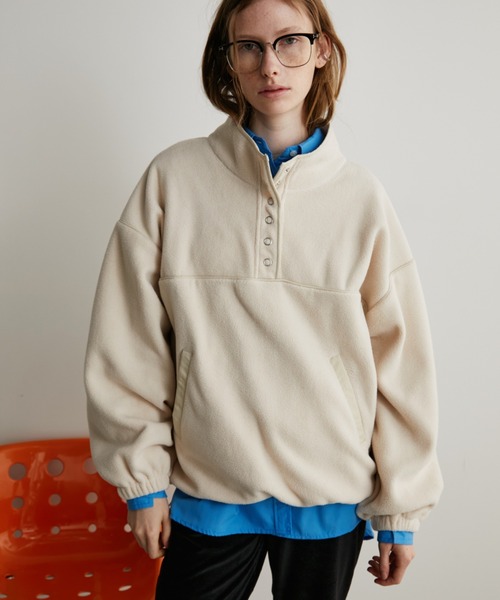 Auntie Rosa Holiday（アンティローザホリデー）の「フリーススタンドプルオーバー（その他トップス・レディース・アイボリー/ネイビー/チャコールグレー・FREE）」の5枚目の写真