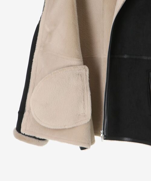 le.coeur blanc（ルクールブラン）の「裏起毛フライトジャケット（ブルゾン・レディース・ブラック・38）」の22枚目の写真