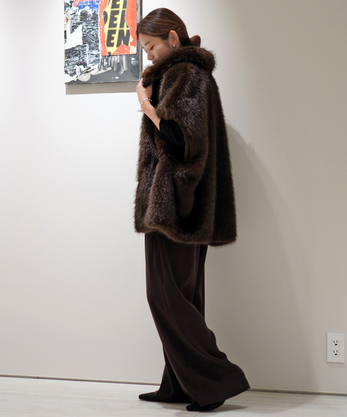 AP STUDIO（エーピーストゥディオ）の「シャギーベスト（その他アウター・レディース・アイボリー/ブラウン・FREE）」の15枚目の写真