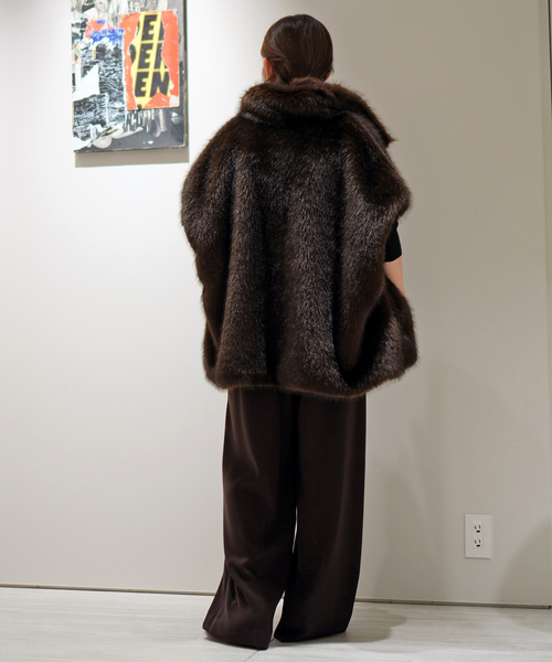 AP STUDIO（エーピーストゥディオ）の「シャギーベスト（その他アウター・レディース・アイボリー/ブラウン・FREE）」の16枚目の写真