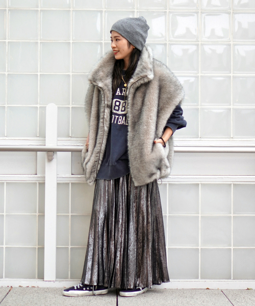 AP STUDIO（エーピーストゥディオ）の「シャギーベスト（その他アウター・レディース・アイボリー/ブラウン・FREE）」の18枚目の写真