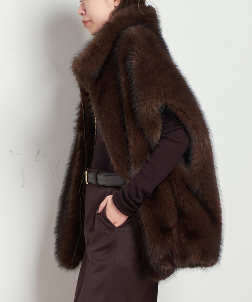 シャギーベスト（その他アウター）｜AP STUDIO（エーピーストゥディオ