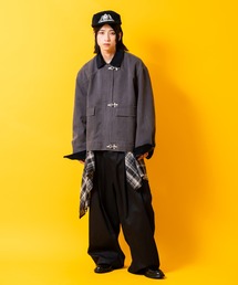 a.p.o.v.（エーピーオービー）の「a.p.o.v. ピグメントキャンバスコーデュロイ襟ファイヤーマンワークジャケット（ブルゾン）」