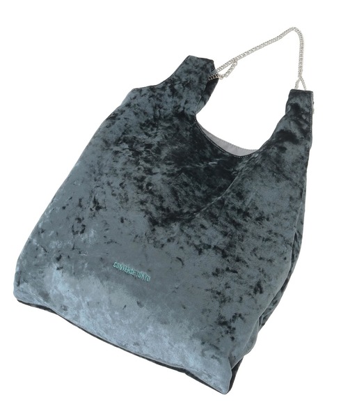 CONVERSE TOKYO（コンバーストウキョウ）の「2WAY CRUSHED VELOR SHOPPING TOTE BAG（トートバッグ・レディース・グレー/ブラウン・FREE）」の9枚目の写真