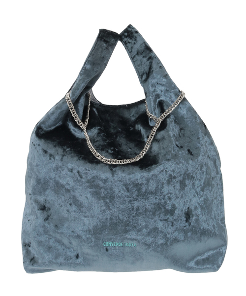 CONVERSE TOKYO（コンバーストウキョウ）の「2WAY CRUSHED VELOR SHOPPING TOTE BAG（トートバッグ・レディース・グレー/ブラウン・FREE）」の3枚目の写真