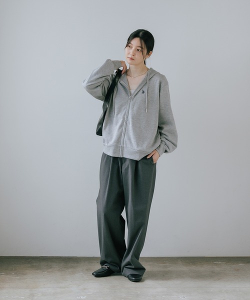 U.S. POLO ASSN.(ユーエスポロアッスン)の「U.S. POLO ASSN./ユーエスポロアッスン ブランドロゴ カットソー ジップアップパーカー(パーカー・レディース・ネイビー/ブラック/グレー・M/L)」の14枚目の写真