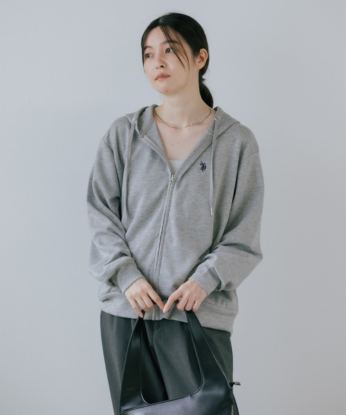 U.S. POLO ASSN.(ユーエスポロアッスン)の「U.S. POLO ASSN./ユーエスポロアッスン ブランドロゴ カットソー ジップアップパーカー(パーカー・レディース・ネイビー/ブラック/グレー・M/L)」の10枚目の写真