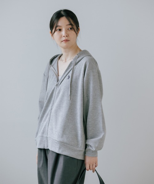 U.S. POLO ASSN.(ユーエスポロアッスン)の「U.S. POLO ASSN./ユーエスポロアッスン ブランドロゴ カットソー ジップアップパーカー(パーカー・レディース・ネイビー/ブラック/グレー・M/L)」の11枚目の写真