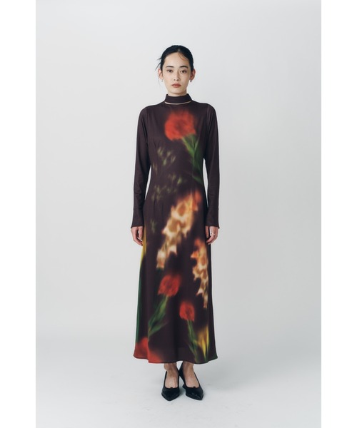 Knuth Marf(クヌースマーフ)の「blurry flower one piece(ワンピース・レディース・ブラウン/ブラック・X-SMALL/SMALL/MEDIUM)」の2枚目の写真
