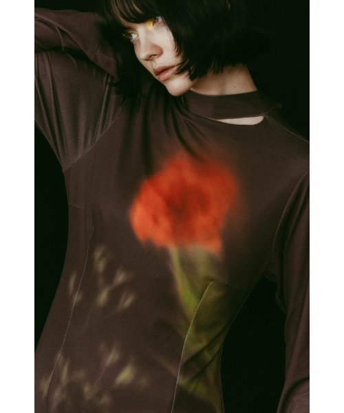 Knuth Marf(クヌースマーフ)の「blurry flower one piece(ワンピース・レディース・ブラウン/ブラック・X-SMALL/SMALL/MEDIUM)」の11枚目の写真
