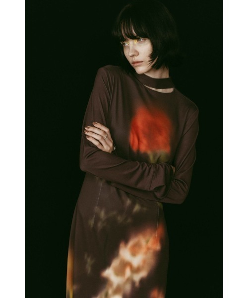 Knuth Marf(クヌースマーフ)の「blurry flower one piece(ワンピース・レディース・ブラウン/ブラック・X-SMALL/SMALL/MEDIUM)」の15枚目の写真