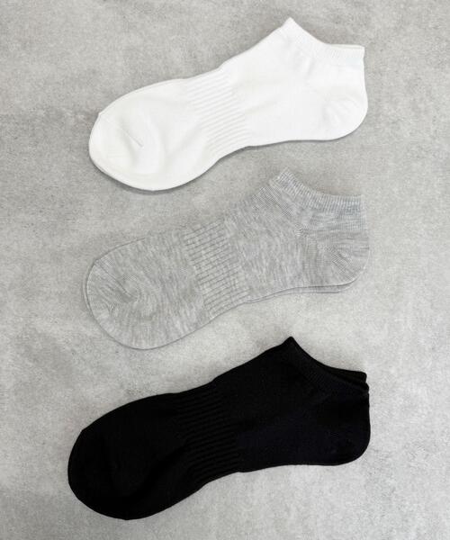 WEGO（ウィゴー）の「WEGO/【3点セット】ムジショートソックス（ソックス/靴下・メンズ・ブラック/その他/ホワイト・25-27CM）」の3枚目の写真