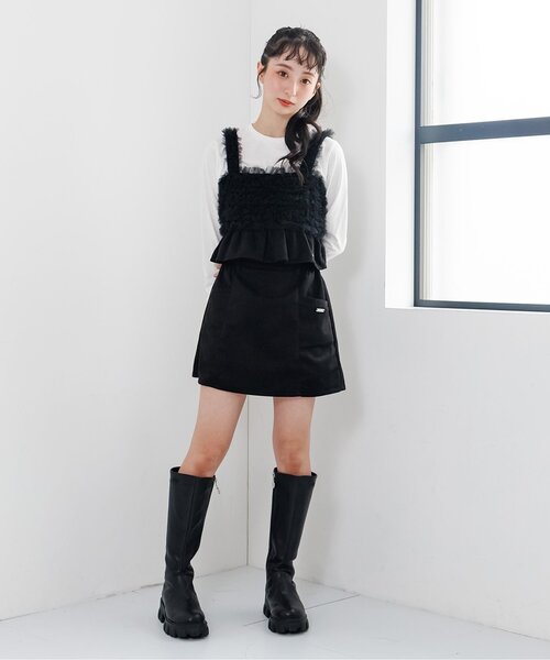 algy（アルジー）の「【セットアップ対応】スエードスカパン（スカート・キッズ・ブラック/ピンク・XX-SMALL/X-SMALL/MEDIUM/SMALL）」の3枚目の写真