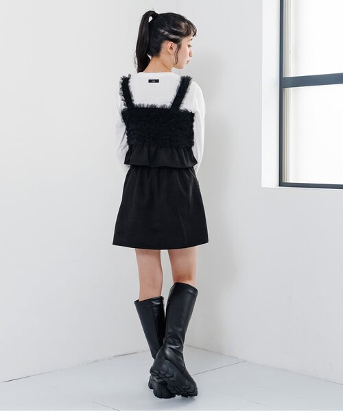 algy（アルジー）の「【セットアップ対応】スエードスカパン（スカート・キッズ・ブラック/ピンク・XX-SMALL/X-SMALL/MEDIUM/SMALL）」の4枚目の写真