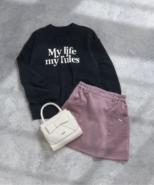 algy（アルジー）の「【セットアップ対応】スエードスカパン（スカート・キッズ・ブラック/ピンク・XX-SMALL/X-SMALL/MEDIUM/SMALL）」の7枚目の写真