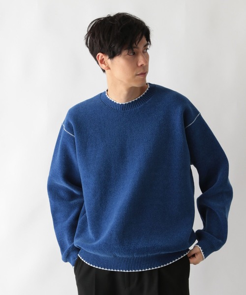 セール】やわらかリッチモールニット/ステッチ/581139（ニット